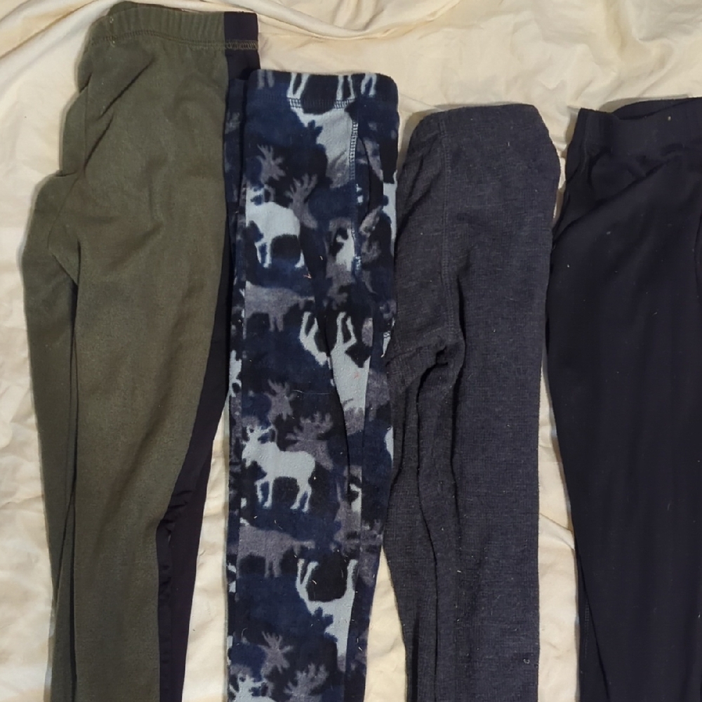 Kids' Cozy Thermal Bottoms - Olive, Navy, Charcoal, Black